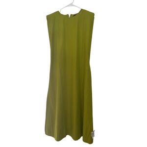 ASOS DESIGN Olive Green Sleeveless Midi Dress Cotton US 4 UK 8